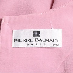 美品★ Pierre Balmain ピエールバルマン トップス　ブラウス　長袖　無地　バックボタン　シンプル  ピンク Fの画像