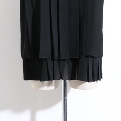 ★美品★ Ballsey ボールジィ トップス　ブラウス　ノースリーブ　無地　2段フリル  ブラック 送料無料　古着　レディースの画像