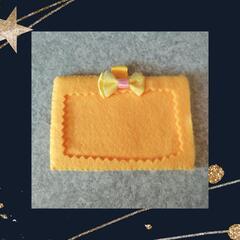 【156】フェルト ケース 名札　黄色 