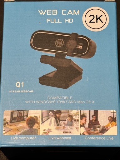 未使用品　HD画質　WEBカメラ　マイク付き　2K