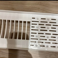 キッチン　水切りラック　ホワイト　の画像