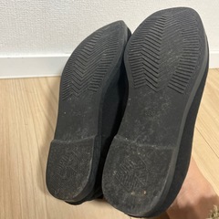22.0センチ 布製 ローヒールペタンコパンプスの画像