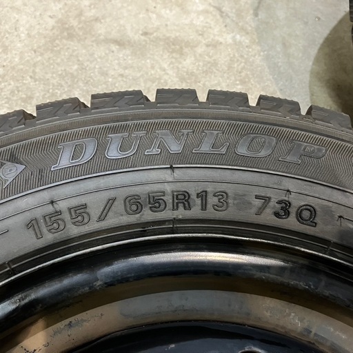 【3333】21年 155/65R13 ダンロップ ウインターマックスWM02 パレット ルークス モコ MRワゴン ワゴンR ピノ 