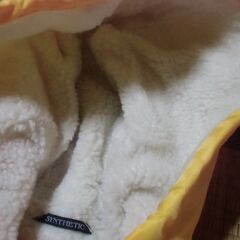 SYNTHETIC フード付き コート イエロー メンズ （165～175㎝／Mサイズ）未使用 タグ付き お譲りします。＊石川県＊美川より＊期間限定の画像