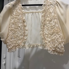 ベージュパーティーボレロ
