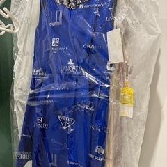 青パーティードレスと黒ボレロセット