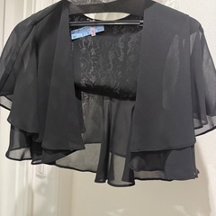 ✨️値下げ 青パーティードレスと黒ボレロセットの画像