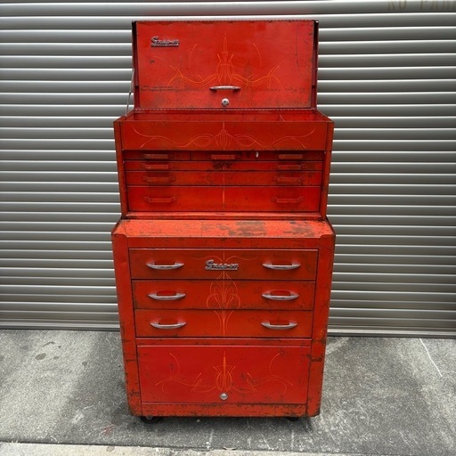美品 Snap-on スナップオン 1956年製 ヴィンテージ 旧ロゴ ツールボックス 引き取り限定KR-56 KR-352 