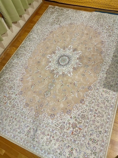 ラグ　カーペット　絨毯 130×190cm ベージュ ペルシャ絨毯風