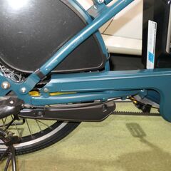 高年式　ブリヂストン　子供載せ　電動自転車 ビッケ　BIKKE　グリdd　回生充電式　ベルト　3人乗り対応の画像