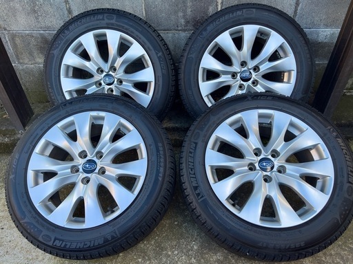 【美品】スバルレガシィ純正ホイール+スタッドレスタイヤ225/55R17(値下げアリ)