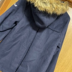 新品INGNIFirst Aラインファー付ショートダッフルコート160ネイビーの画像