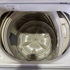 A0609 洗濯機 Panasonic パナソニック　着色汚れあり。　5キロ　2017年　の画像