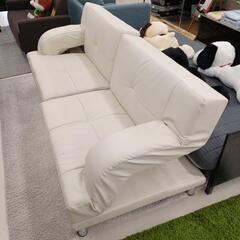 ★ジモティー割あり★ソファベッド　WH　 高さ(H)75cm× 幅(W)179cm× 奥行(D)78cm【joh3857】