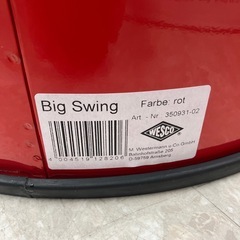 新品未使用【お持ち帰り特価】 Wesco ウェスコ スイングダストビン120L BIG SWING レッド 350931-02［直径44.5cm×高さ76cm］