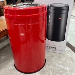 新品未使用【お持ち帰り特価】 Wesco ウェスコ スイングダストビン120L BIG SWING レッド 350931-02［直径44.5cm×高さ76cm］