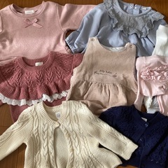 【まとめ売り】70〜80女の子冬服