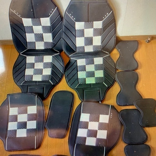 値下げ ミニクーパー シートカバー フルセット ミニクロスオーバー CABANA 新型ミニ チェッカータイプ ブラックホワイト H27年式? 内装品 車 インテリア 自動車