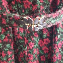 昭和レトロ　ワンピース　秋冬物　花柄の画像