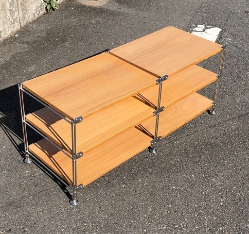 (ジM-309)家具 MUJI 無印良品　ステンレスユニットシェルフ 3段　¥5,500(税込み)