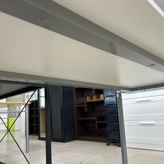 ★ジモティ割あり★  家具　テーブル 白 H69.2×D75×W150 クリーニング済み TJ10457の画像