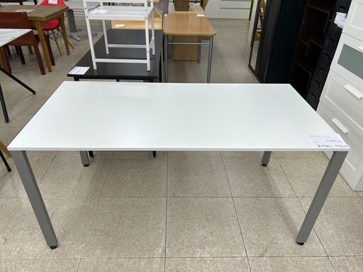 ★ジモティ割あり★  家具　テーブル 白 H69.2×D75×W150 クリーニング済み TJ10457