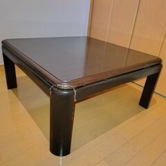 無料　昭和レトロ　ローテーブル　天板両面（茶、白）　