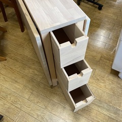 1/17値下げしました！⭐️人気⭐️IKEA ゲートレッグテーブル シンプルデザイン 省スペース収納 折り畳み No.1759 KE