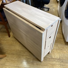 1/17値下げしました！⭐️人気⭐️IKEA ゲートレッグテーブル シンプルデザイン 省スペース収納 折り畳み No.1759 KE