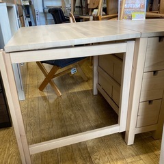 1/17値下げしました！⭐️人気⭐️IKEA ゲートレッグテーブル シンプルデザイン 省スペース収納 折り畳み No.1759 KE