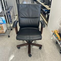 【ジ359】｟できる大人のデスクチェア!!｠カリモク 本革 エルゴノミクスデスクチェア XT5800の画像