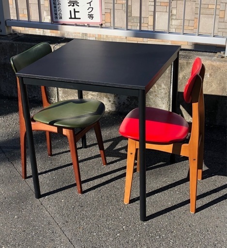(ジM-311)家具 ダイニングテーブル イス2脚セット ¥3,300(税込み)