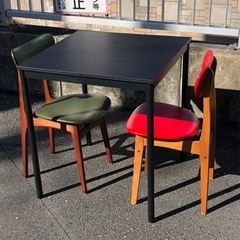 (ジM-311)家具 ダイニングテーブル イス2脚セット ¥3,...