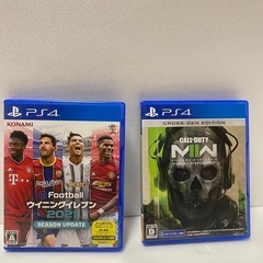 PS4本体＋ウイイレ2021とCODモダンの画像