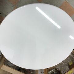 ダイニングセット2人用 白/茶 W(幅)92.0×D(奥行き)85.0×H(高さ)73.5cm ※クリーニング済みの画像