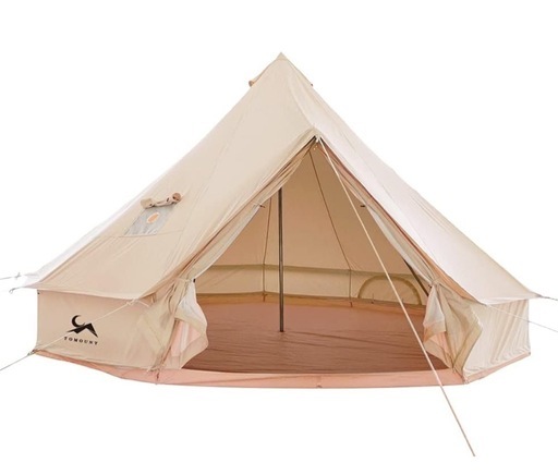【TOMOUNT ベルテント 4m  】4x4x2.5m 重さ約25kg（バッグ収納時W100xD40xH40cm）ポリコットン 【テ