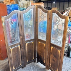 イタリアンアートステンドグラス屏風　未使用品❣️