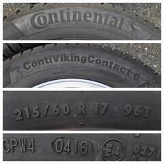 【中古品】メルセデス ベンツ GLA 17インチ スタッドレスタイヤ＆ホイール 4本セット　215/60-17 コンチネンタルの画像
