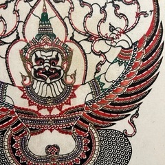 タイで購入した黒水牛の革でカットした魔除けオブジェの画像