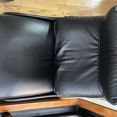 ソファー　黒　ひとりがけの画像