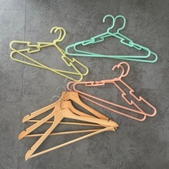 木とプラのハンガー 9本セット