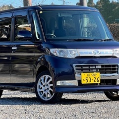 車検付き⭐️タントカスタム　ネイビー　パワースライドドア　純正ア...