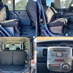 車検付き⭐️タントカスタム　ネイビー　パワースライドドア　純正アルミ　CVT キーフリーの画像