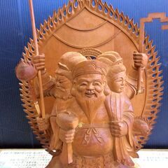 三面大黒天像 台座付｜置物 の画像