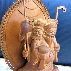 三面大黒天像 台座付｜置物 の画像