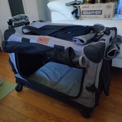 3WAYペットキャリーコンテナ・キャリーカート 耐荷重15kg ...