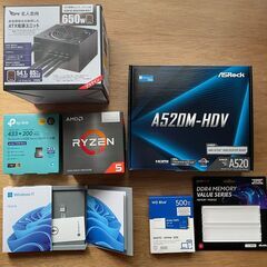 自作PC Ryzen 5 5600G 16GB SSD500GBの画像