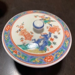 有田焼　彌乃為　花鳥柄蓋付き湯呑み×4客の画像