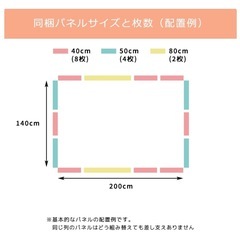 【お取引中】大阪熊ベビーサークル（ピンク×ホワイト200×140）の画像
