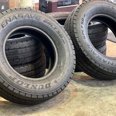 8-9分山! ダンロップ ENASAVE SPLT 50 M エナセーブ 225/75R16 118/116N LT 2022年製 トラック 16インチタイヤ 6本セット リサイクルショップ札幌 買取本舗 T-1675 丘の画像